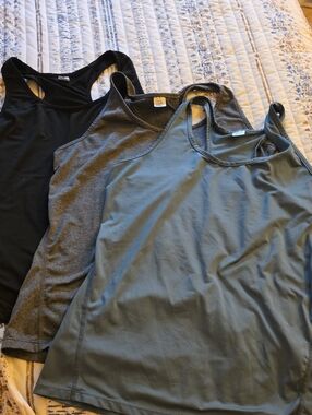 Women’s Racerback Tank Top - Black, Charcoal, Slate Blue